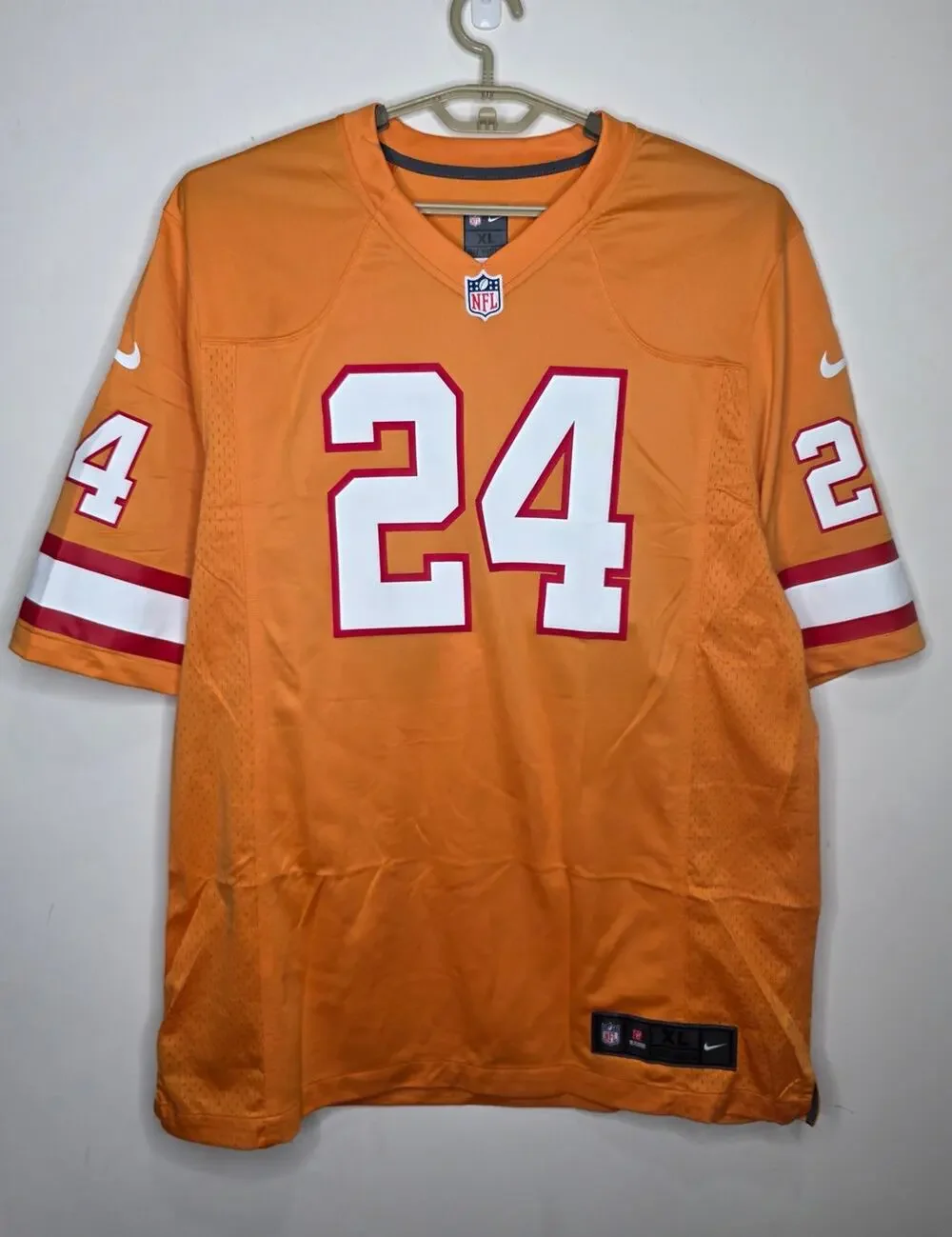 Nike NFL Darrelle Revis 24 Throwback Creamsicle Tampa Bay Buccaneers Jersey - XL